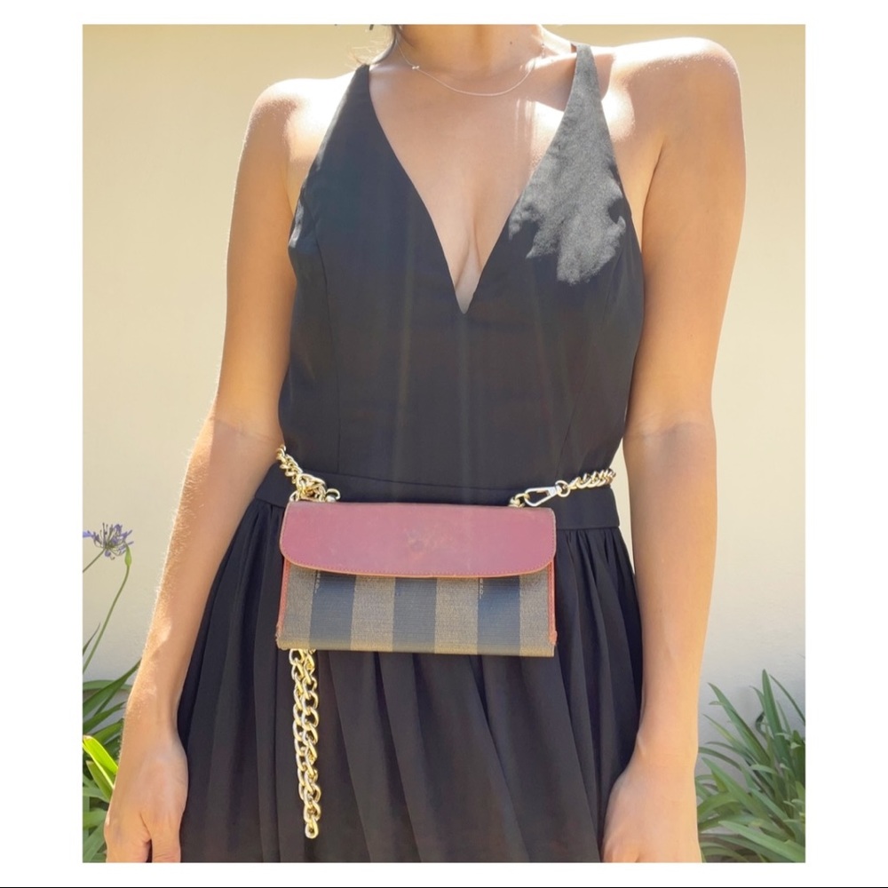 FENDI Pequin Stripe Crossbody